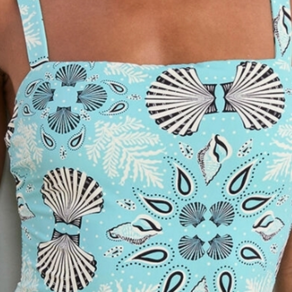 Vineyard Vines Square Neck One Piece New With Tags Sizs Large - Picture 2 of 8